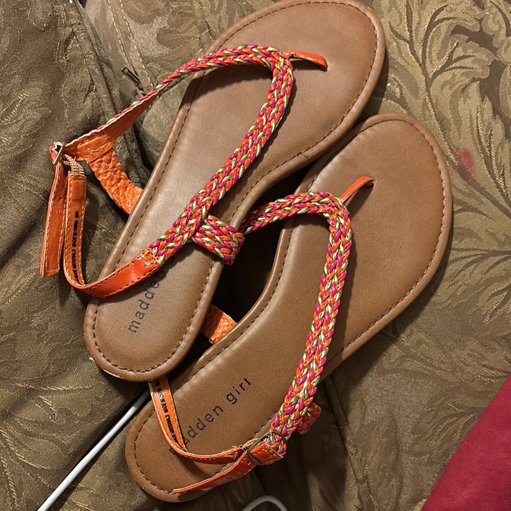 Vibrant Braided Strap Sandals